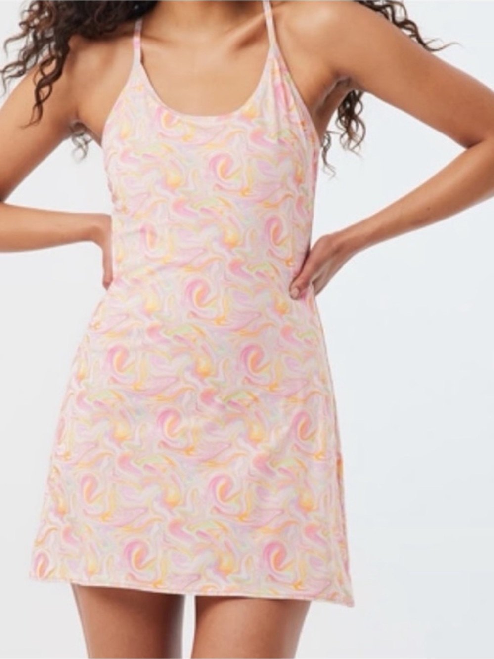 Outdoor Voices Exercise Dress in Pink Marble Size Medium